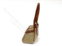 (image for) Vintage Miniature Fishing Creel Basket Bag for Dollhouses