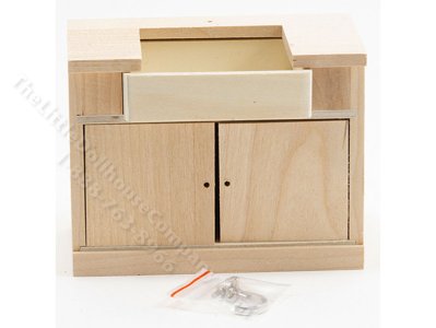 (image for) Miniature Unfinished Modern Kitchen Sink for Dollhouses