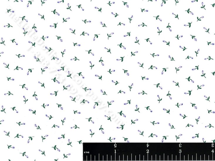 (image for) Tiny Blue Flowers Miniature Wallpaper for Dollhouses