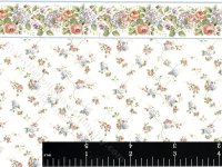(image for) Cottage Rose Pattern Miniature Wallpaper for Dollhouses