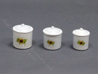 (image for) Miniature Sunflower Canister Set for Dollhouses