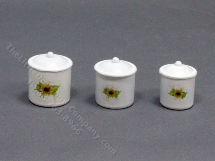 (image for) Miniature Sunflower Canister Set for Dollhouses