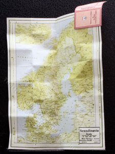 (image for) Miniature Map of Scandinavia for Dollhouses