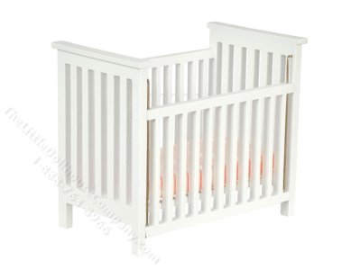 (image for) Miniature Slatted Nursery Crib for Dollhouses