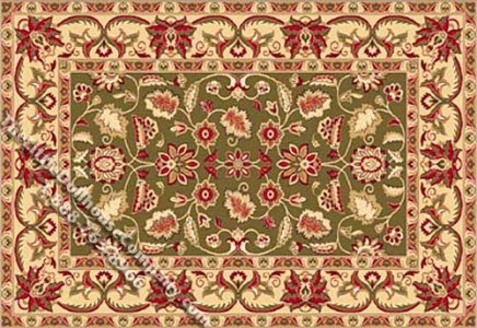 (image for) Dollhouse Scale Model Rectangular Traditional Rug