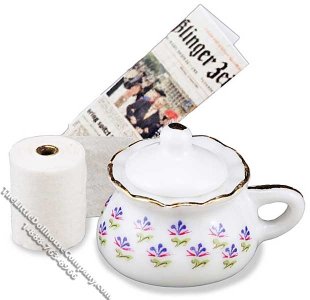 (image for) Miniature Chamber Pot Set for Dollhouses