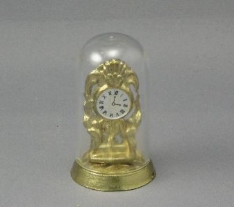 (image for) Dollhouse Miniature Brass Anniversary Clock