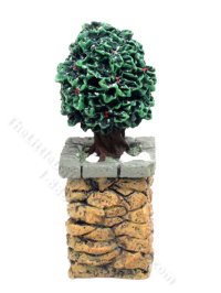(image for) Miniature 4" Topiary for Dollhouses In Limestone Base