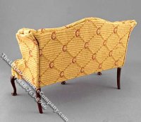 (image for) Miniature Provence Plaid Sofa for Dollhouses