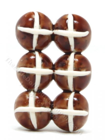 (image for) Miniature 6 Hot Cross Buns by Charlotte Willmott