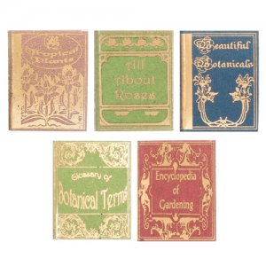 (image for) Miniature Reproduction Gardening Reference Books for Dollhouses