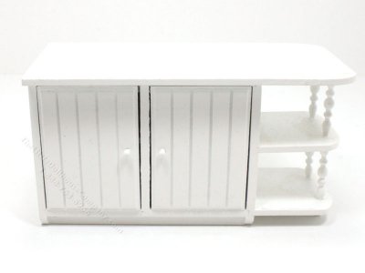 (image for) Miniature AS IS White Kitchen Island