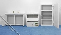 (image for) Miniature Six Piece Apple Theme Kitchen Set for Dollhouses