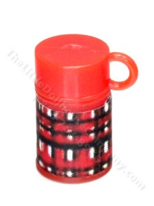 (image for) Miniature Plaid Thermos for Dollhouses