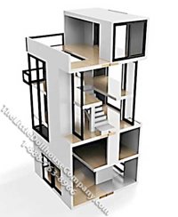 (image for) De Stijl Movement Inspired Dollhouse