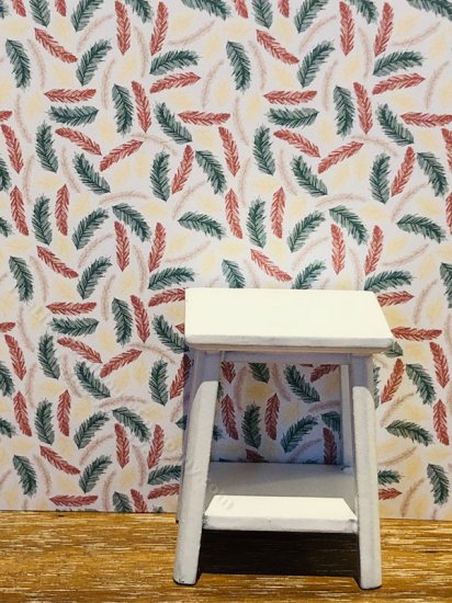 (image for) Scale Model Wallpaper -Green + Red Pine Needles- 3pc Set