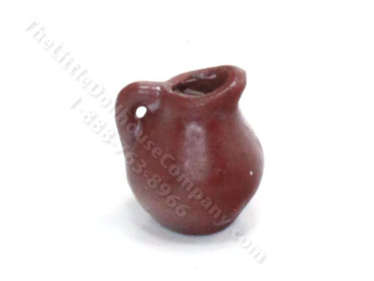 (image for) Dollhouse Miniature Painted Brown Jug