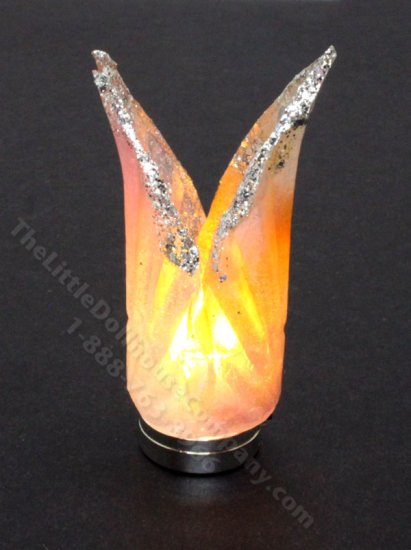 (image for) Miniature Battery Operated Pink and Orange Tulip Lamp
