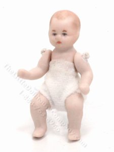 (image for) Antique Miniature Baby Doll for Dollhouses