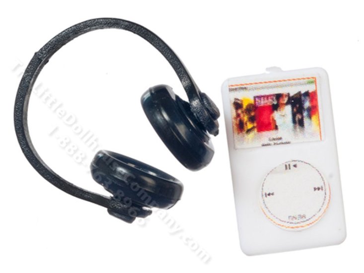 (image for) Miniature MP3 & Headphones for Dollhouses