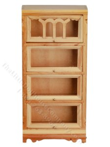 (image for) Miniature Oak Barrister Bookshelf for Dollhouses