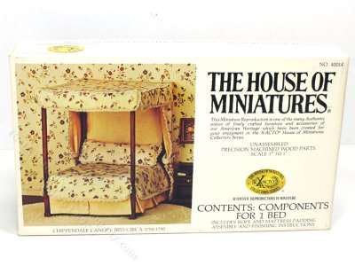 (image for) Miniature Unfinished Four Post Bed Kit