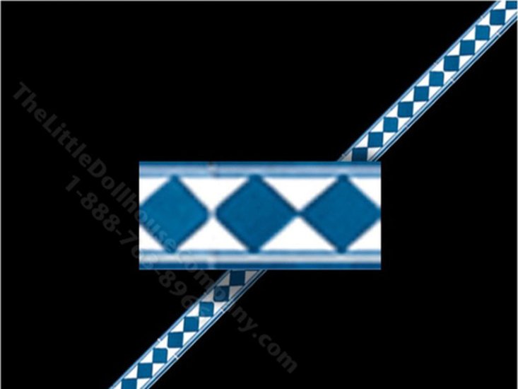 (image for) 1:24 Scale Dollhouse Faux Marble Wallpaper Border