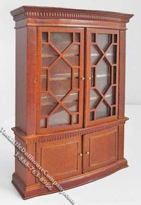 (image for) Miniature Replica Late Georgian Walnut Bookcase for Dollhouses