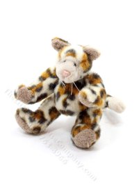 (image for) Handmade Miniature Stuffed Leopard for Dollhouses