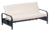 (image for) Miniature Metal Futon Sofa Black Frame with White Mattress