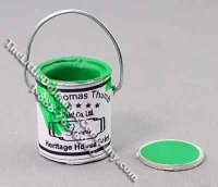 (image for) Dollhouse Scale Model Gallon Can of Green Paint with Lid