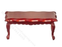 (image for) Miniature Victorian Coffee Table for Dollhouses - Mahogany