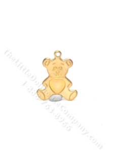(image for) Miniature Brass Teddy Bear Ornament or Applique for Dollhouses
