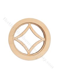 (image for) Dollhouse Plain Round Window with Starburst Interior