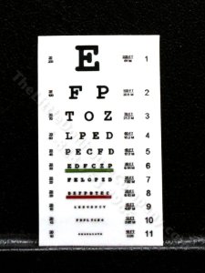 (image for) Miniature Eye Chart for Dollhouses