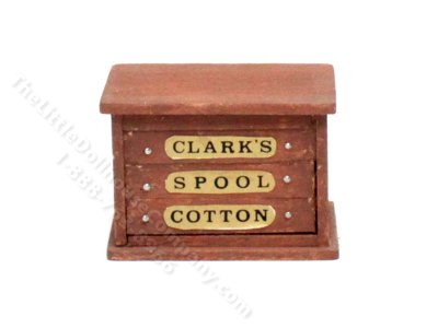 (image for) Vintage Miniature Spool Cabinet for Dollhouses
