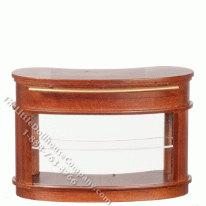(image for) Miniature Low Walnut Demilune Bar