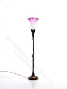 (image for) Miniature Brass Pink Torche Floor Lamp by Jim Pounder