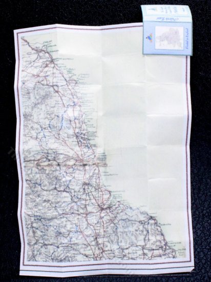 (image for) Miniature Map of North East England for Dollhouses