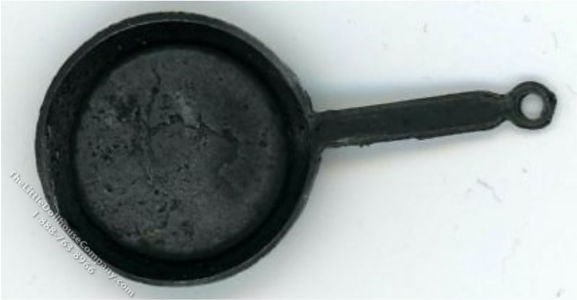 (image for) Miniature Frying Pan, Medium Handle, Black For Dollhouses