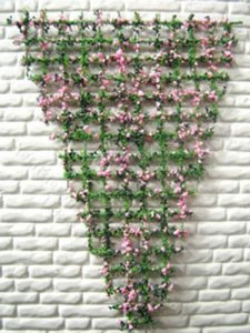 (image for) Dollhouse Scale Model 4.25" Vine with Pink Flowers