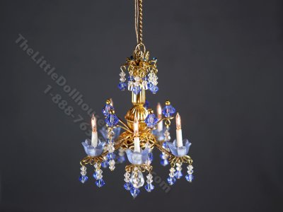 (image for) Dollhouse Miniature 12V Grand Luna 5-Arm Chandelier