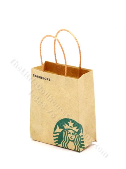 (image for) Miniature Starbucks Shopping Bag with Handles