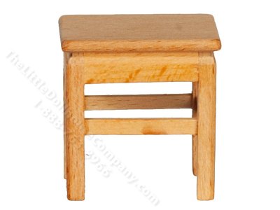 (image for) Miniature Low Stool for Dollhouses, Unfinished