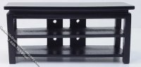 (image for) Miniature Black TV Stand for Dollhouses