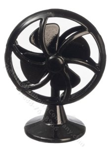 (image for) Miniature Black Fan for Dollhouses