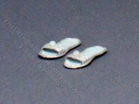 (image for) Miniature Blue Sparkly Slippers for Dollhouses