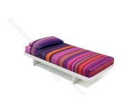 (image for) Miniature White Daybed with Striped Bedding by PRD Miniatures