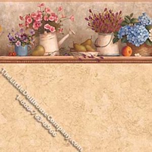 (image for) Country Shelf Pattern Miniature Wallpaper for Dollhouses