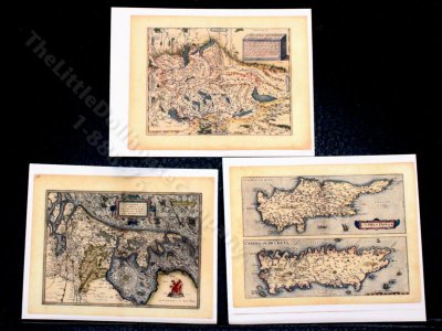 (image for) Miniature Antique Maps for Dollhouses